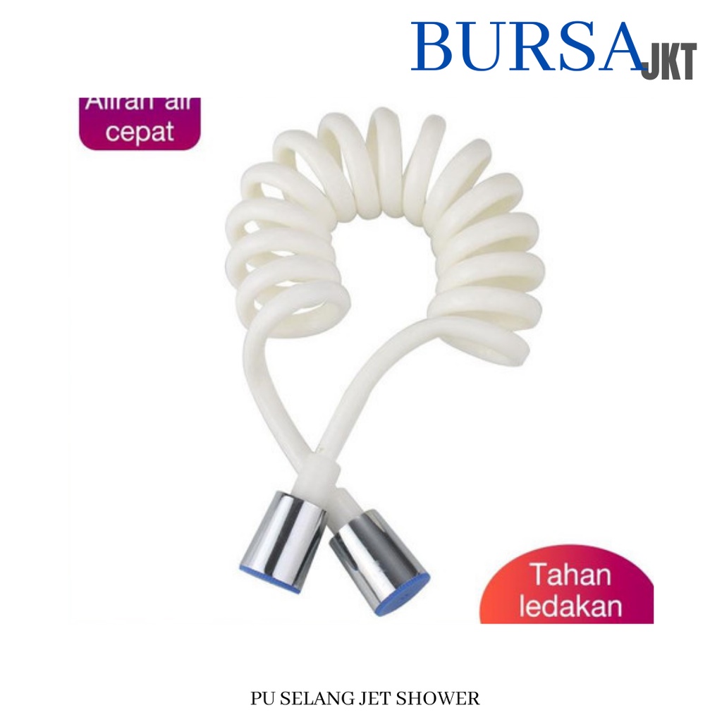 SELANG SHOWER CLOSET CEBOK KARET 2M JET BIDET SPRAY AIR SPIRAL FLEXIBLE SEPERTI KABEL TELEPON