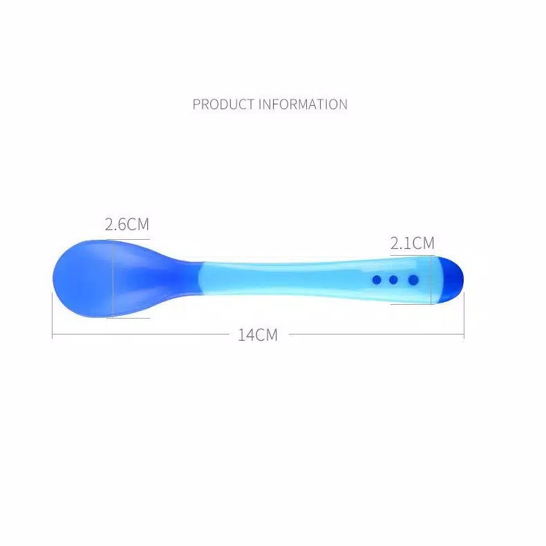 Sendok Makan Bayi / Sendok Makan Bayi Sensor Panas / Spoon Fork Set Heat Sensing Garpu Sensor Panas