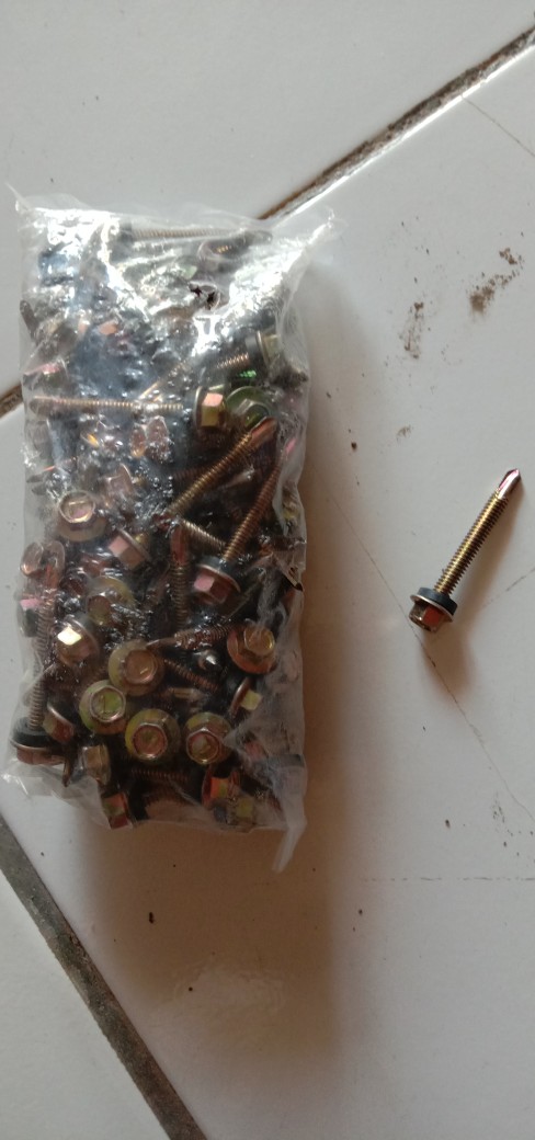 Sekrup Roofing Baja Ringan Kuning 4,5 Cm 4,5cm 12 X 45 Mm 12x45 Kunci 8