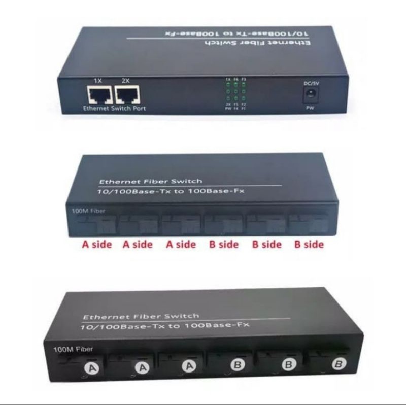 ethernet fiber optical media converter digital video 6SC-2RJ45 UTP LAN