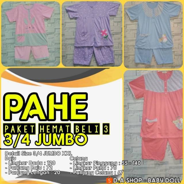 PAHE BELI 3 3/4 JUMBO Lorita by Sofie - Baju Tidur / Babydoll / Piyama -