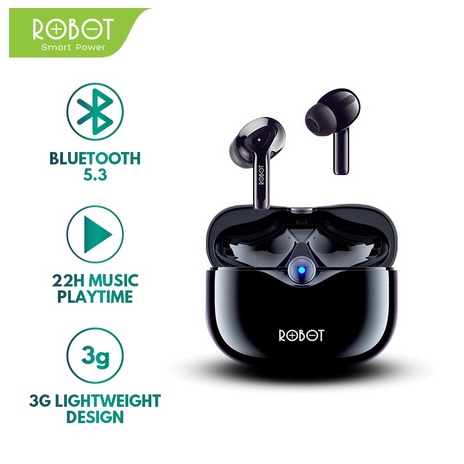 ITSTORE ROBOT T30 HEADSET BLUETOOTH 5.3 EARPHONE AIRBUDS TRUE WIRELESS