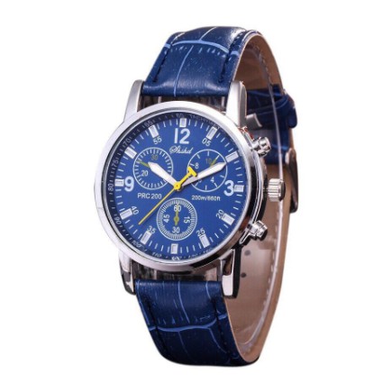 ✅COD J-109 Jam Tangan Pria Geneva Leather Quartz-Biru Biru