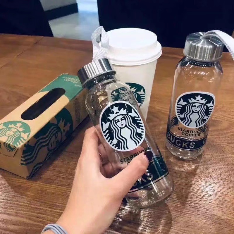 Botol Minum Kaca Starbucks - Tumbler Starbucks 300 ml [READY STOCK]