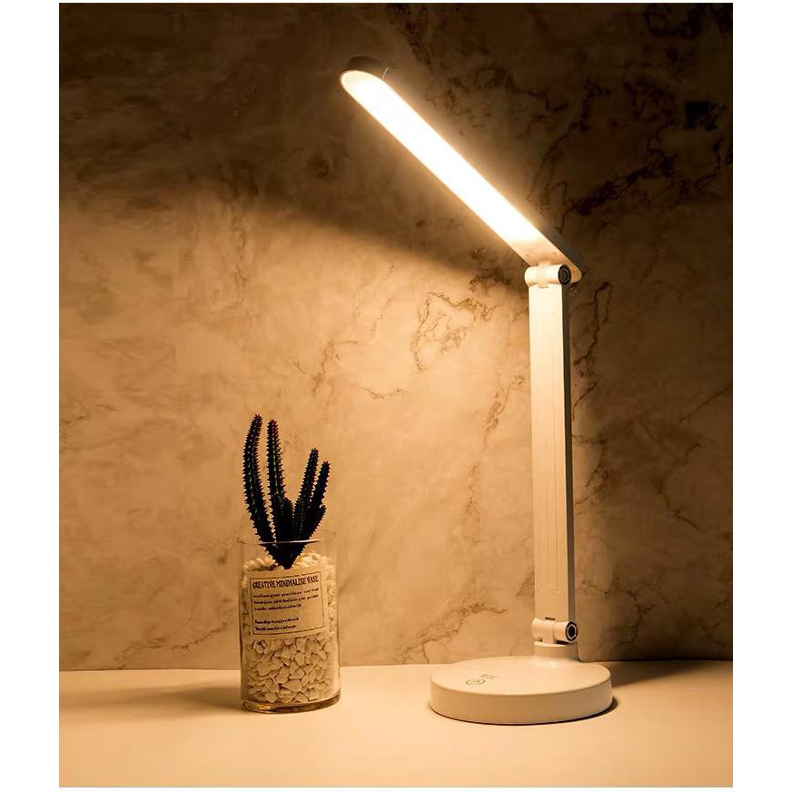 Lampu Meja Belajar Desk Lamp LED Warm White Kuning Putih Dekorasi Ruang Ruangan Kantor 3 in 1 1872