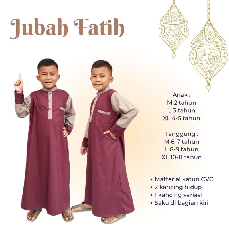 Jubah fatih//jubah anak//jubah