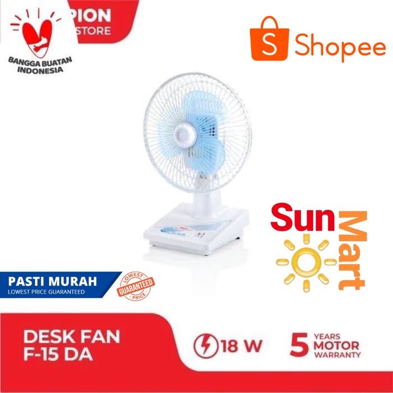 TERMURAH !! Kipas Angin Meja/Desk Fan Maspion F 15D F15 DA F 15 DA