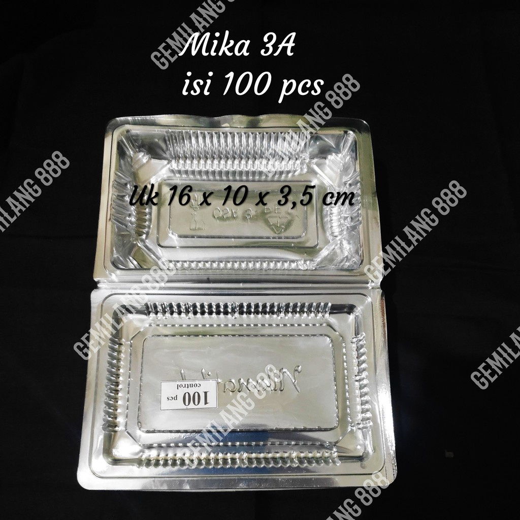 Mika Plastik 3A (isi 100 pcs) / 4A (isi 100pcs) / 5A (isi 200pcs) / 6A (isi 300pcs), Mika Kue Plastik, Tempat Kue Plastik