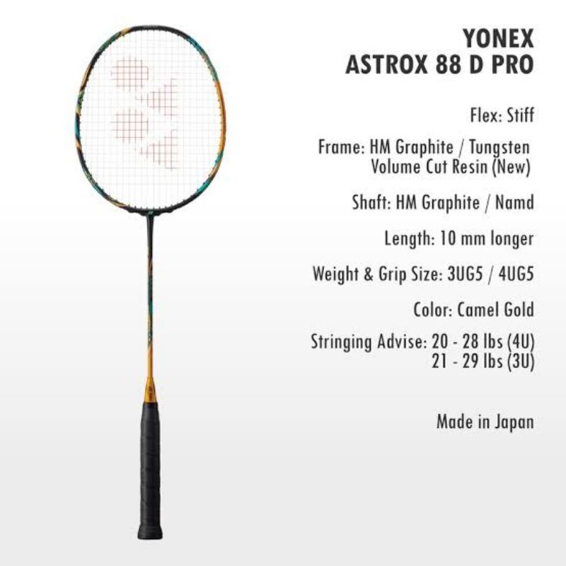 RAKET BADMINTON YONEX ASTROX 88D PRO ORIGINAL MADE IN JEPANG