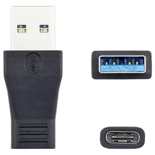 Adapter Konverter USB 3.0 ke USB 3.1 Type C - OMUA8JBK Black