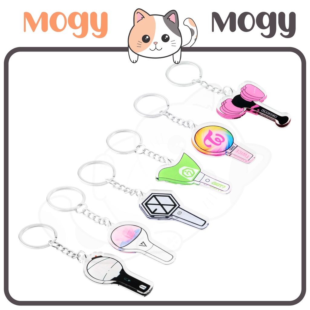 MOGYMOGY GK04 Gantungan Kunci KPOP Lightstick Akrilik Light Stick Korea Group