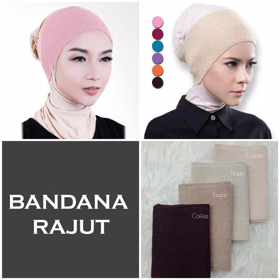 Ciput Rajut Anti Pusing Polos / Inner Hijab / Dalaman Kerudung / CIPUT RAJUT 1 WARNA