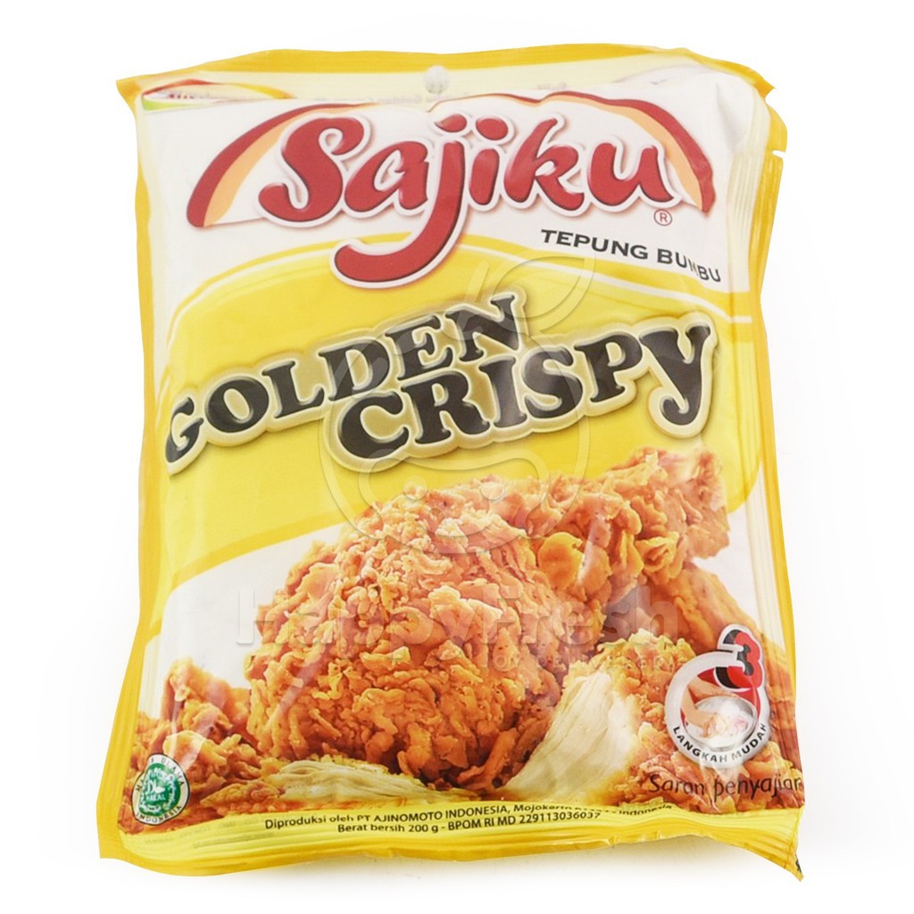 

Tepung Bumbu Sajiku Golden Crispy - Ajinamoto - Chiken Flour Tepung Ayam Krispy