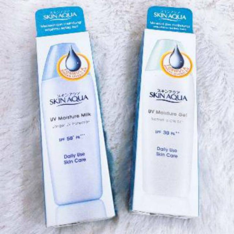 Skin Aqua UV Moisture Milk SPF 50 ++ / Skin Aqua UV Moisture Gel  SPF 30 ++ 40 gr ~ Original ~ Asli