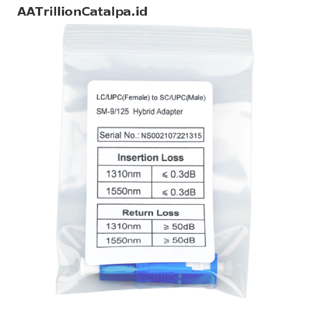 Aatrillioncatalpa SC Male Ke LC Female Single Mode Adapter Konverter Serat Optik Hybrid