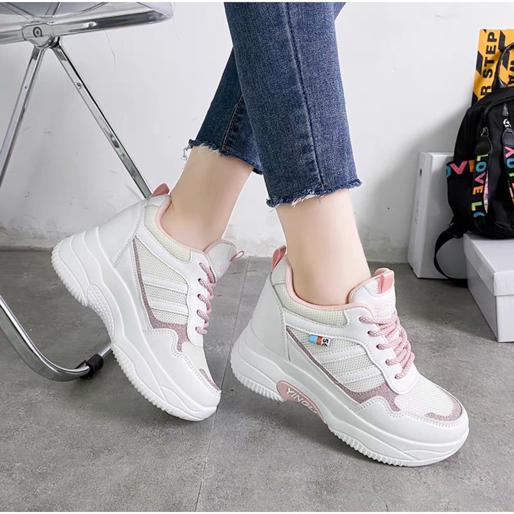 AVANCEID 1901 Sepatu Sneakers Wanita Sekolah Olahraga Sport Putih Import