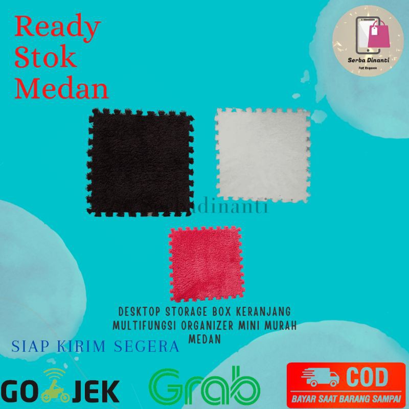 AM058 1pc Karpet Lantai Puzzle Dekorasi Rumah Ukuran 30x30cm Murah Medan