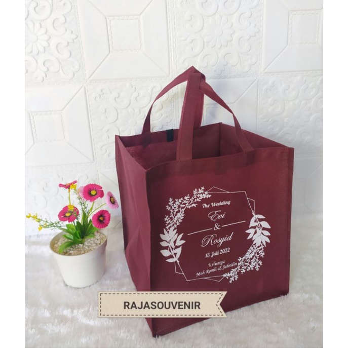 

Tas Sablon Kematian Tasyakuran Pernikahan Aqiqah Ulang Tahun Hantaran Hajatan Berkat Souvenir Goodie bag Unik Kekinian