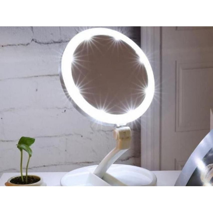 Makeup Lampu Cermin Pembesar Rias Dua sisi Kosmetik Mirror LED