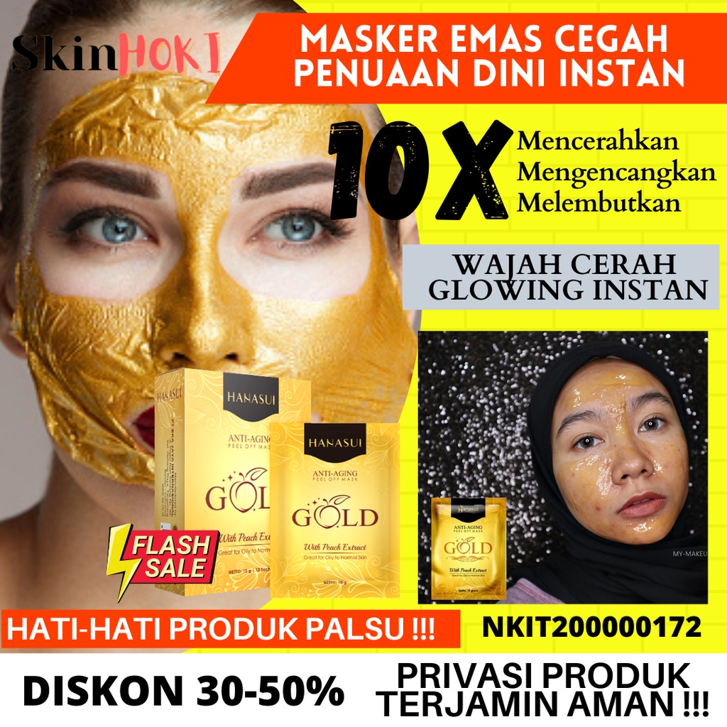 MASKER KOMEDO AMPUH ANGKAT KOMEDO NATURGO MASKER GOLD HANASUI BPOM PERAWATAN WAJAH