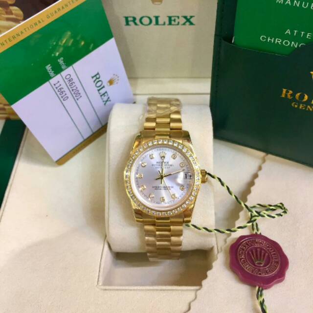 Jam tangan wanita ROLEX DATEJUST DIAMOND AUTOMATIC PREMIUM