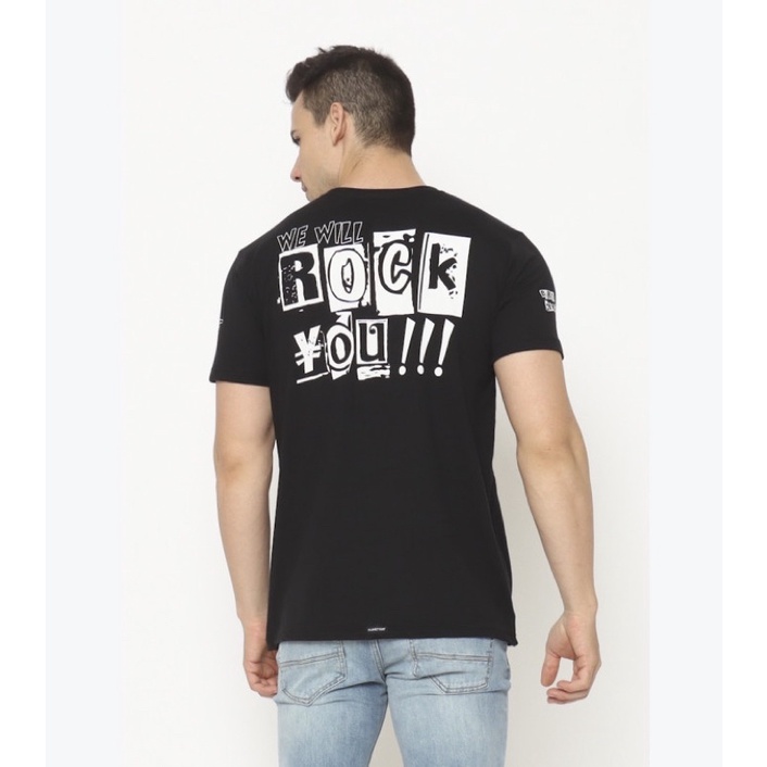 Kaos Planet Surf New Man We Will Rock You Black Original