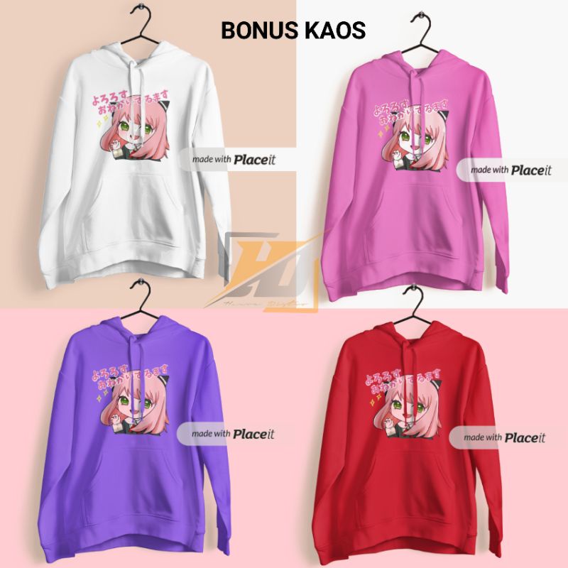Hoodie anak perempuan anime spy x family/jaket sweater Spy x family anya/hoodie anya forger
