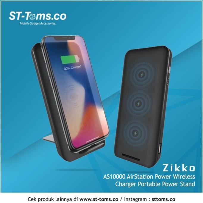 Murah | Laris | Zikko As10000 Airstation Power Wireless Charger Portable Power Stand