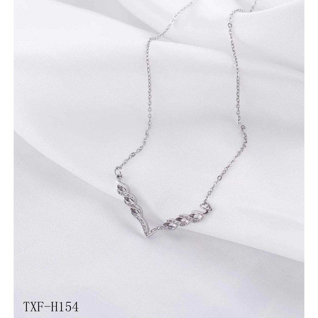 Kalung Titanium Permata Terbaru Perhiasan Fashion H154