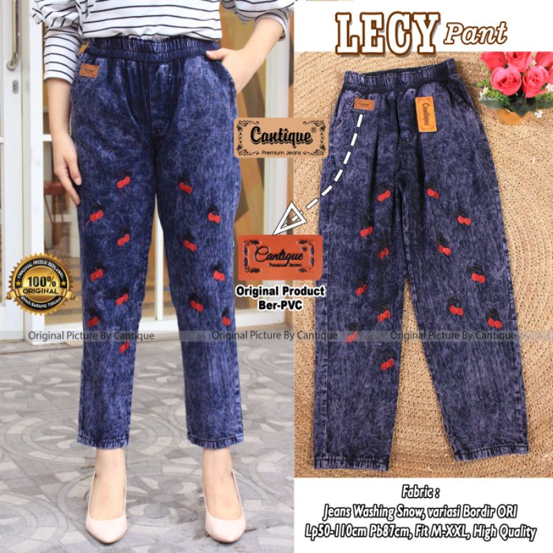 Lecy pant celana baggy jeans wanita by cantique