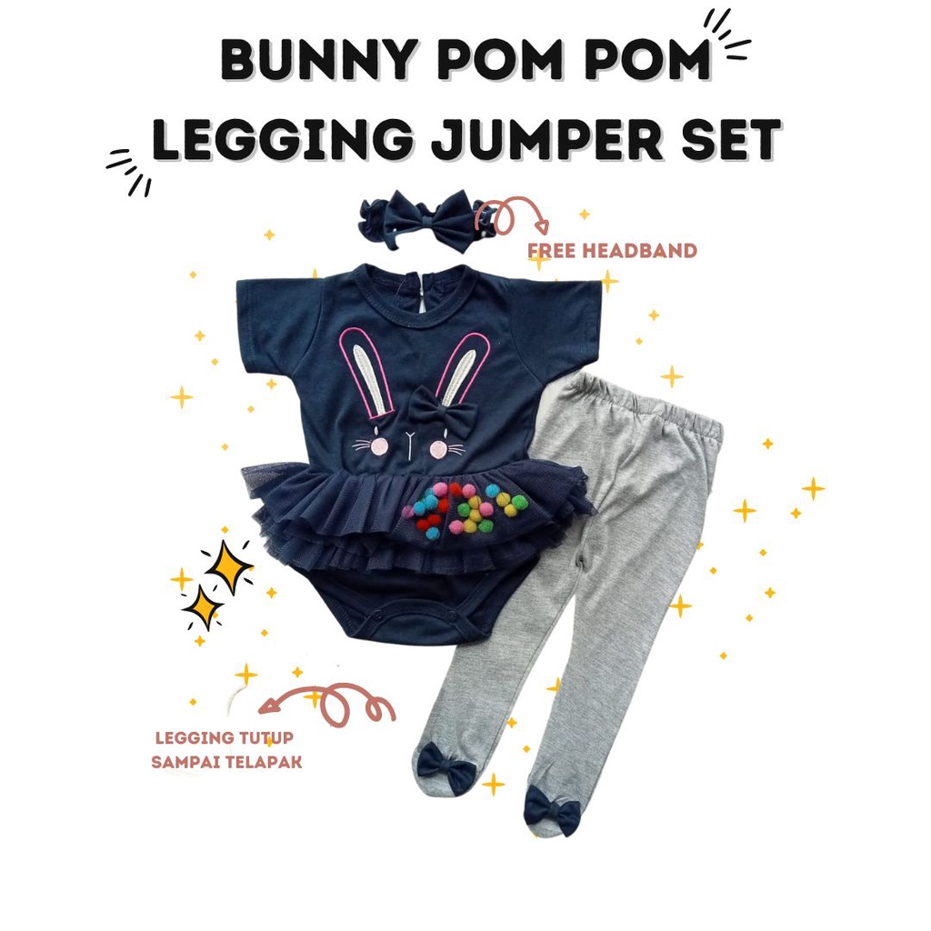 GROSIR BUNNY POM POM JUMPER SET (2)