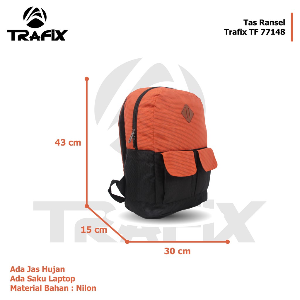 [KLIKTAS] Tas ransel laptop Trafix TF77148 backpack sekolah kuliah tas punggung