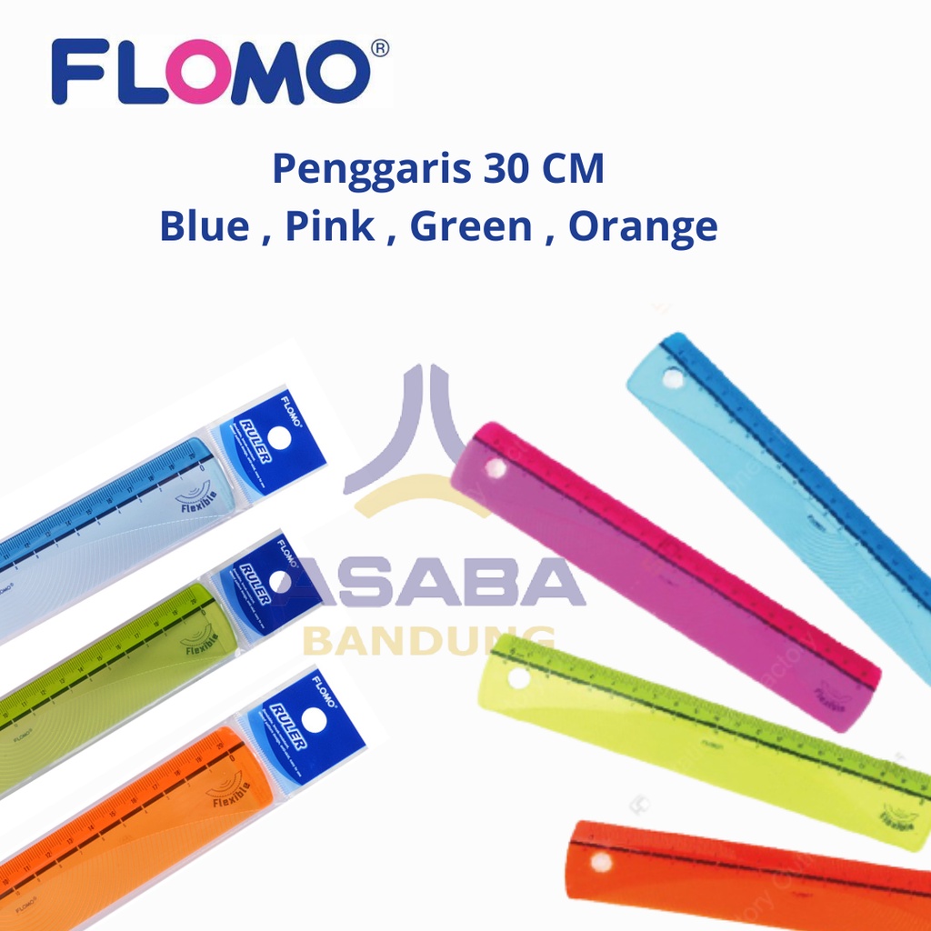

Asaba Bandung - FLOMO Penggaris 30 cm / Ruler Warna Warni