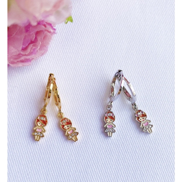 Anting Anak Pink Balerina Kristal