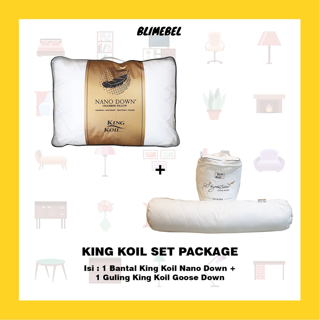 PAKET Bantal King Koil Nano Down + Guling King Koil Goose Down