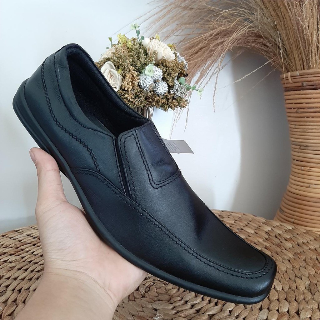 SEPATU PANTOFEL KULIT KEREN KERJA KANTOR LAKI PRIA COWOK DINAS RESMI FORMAL PESTA KULIT ASLI