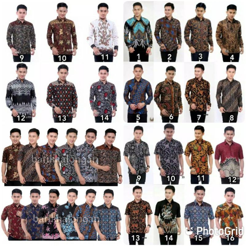 Paket Usaha isi 7 baju 1kg  harga 160rb Kemeja Batik Baru Motif Acak