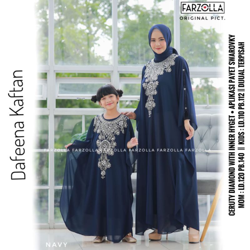 DAFEENA ALIYAH KAFTAN (NO INNER) COUPLE IBU DAN ANAK BY FARZOLLA