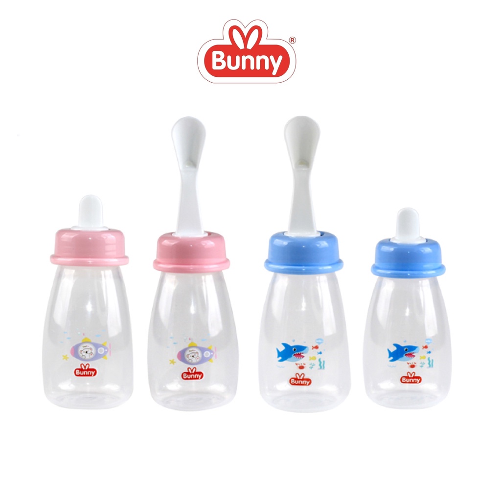 BOSU378 LUSTY BUNNY BOTOL SENDOK 4OZ PP SQUUEZE FEEDER WITH PP SPOUT AND PP SPOON ADB2808