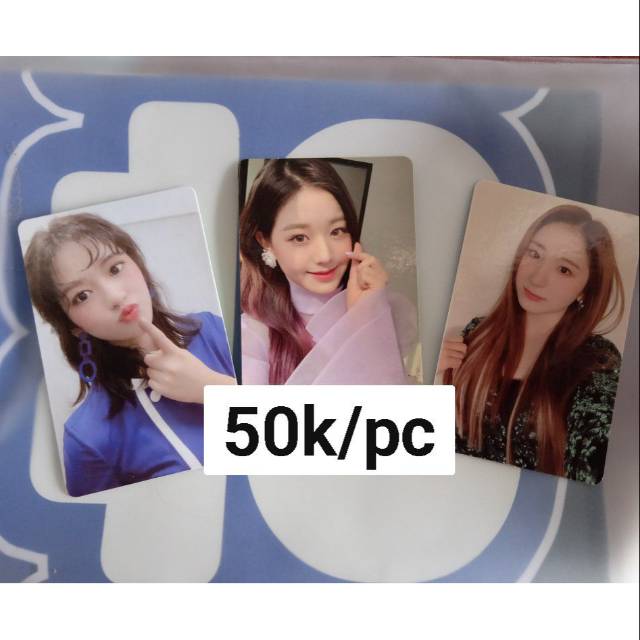Photocard IZ*ONE Heart*iz Violeta dan shappire version Yujin Wonyoung Chaeyeon