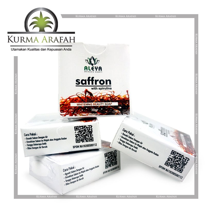 Sabun Saffron Pemutih Wajah BPOM / Sabun Safron Wajah Penghilang Flek Hitam dan Jerawat