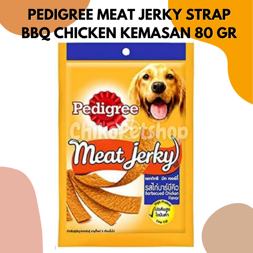 PEDIGREE® MEAT JERKY STRAP Kemasan 80g Snack Anjing