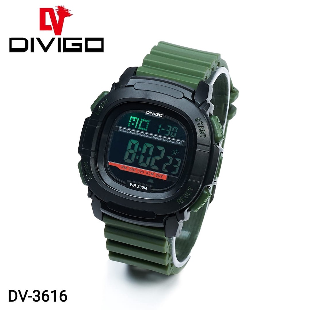 Jam Tangan Digital Pria DV-3616 Water Resistant 3ATM