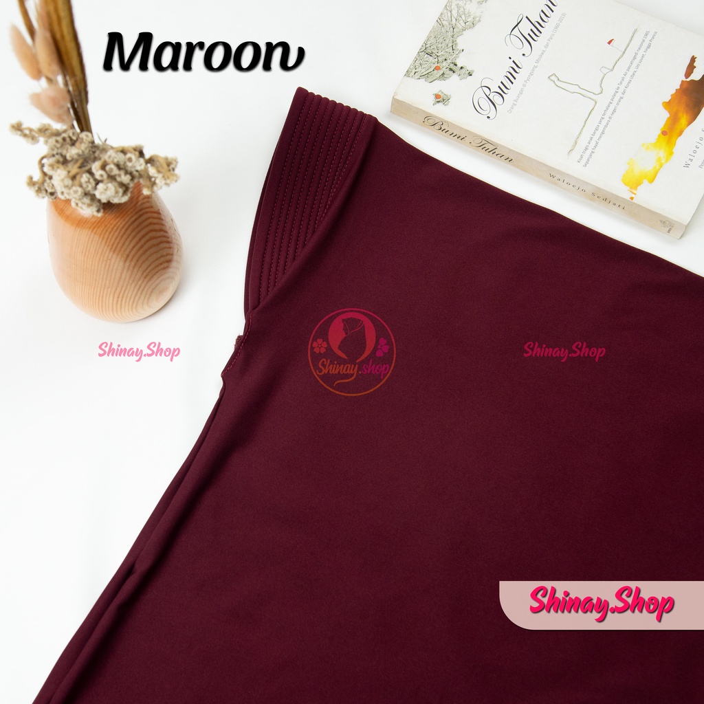 Hijab Bergo Jersy sport premium hijab olehraga voli ukuran S-Maroon