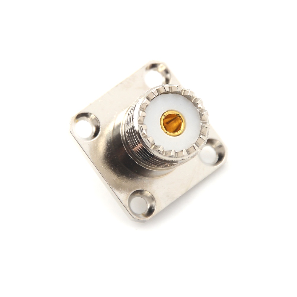 【Theredsunrisesiwy.id】5x UHF Female SO239 Panel Chassis Mount Flange Mount Solder Cup RF Connector