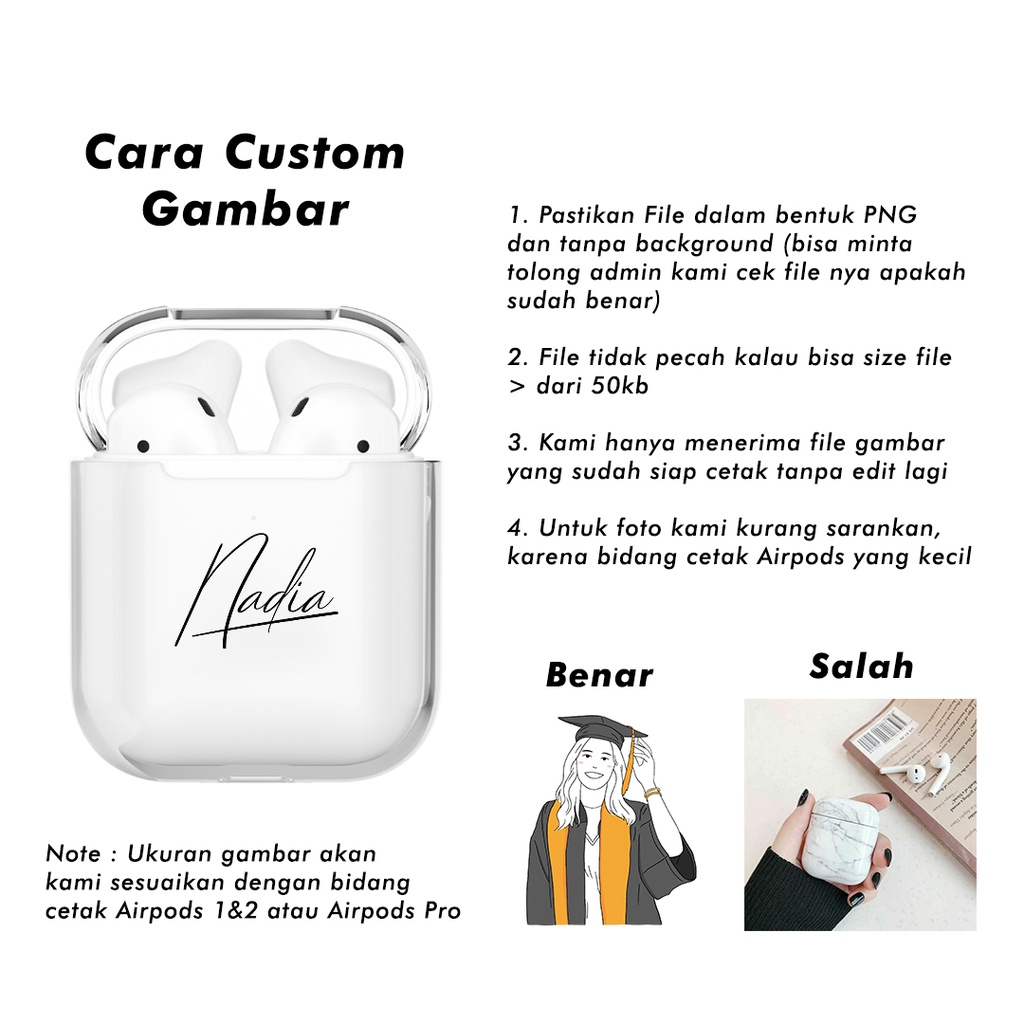 Casing Case Airpods Gen 1 2 3 Airpods Pro InPods i12 Airpod Pro Custom Softcase Airpods Airpod Gen 1 2 3 Pro 2021 Inpods i12 Transparan bening - Sketch It Project