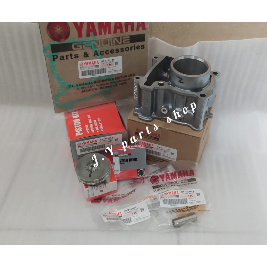 PAKET PAKING BLOK DAN SEHER PISTON R15 VIXION OLD LAMA NVL ORIGINAL YGP 1PA-E1311-10 3C1-WE160-01