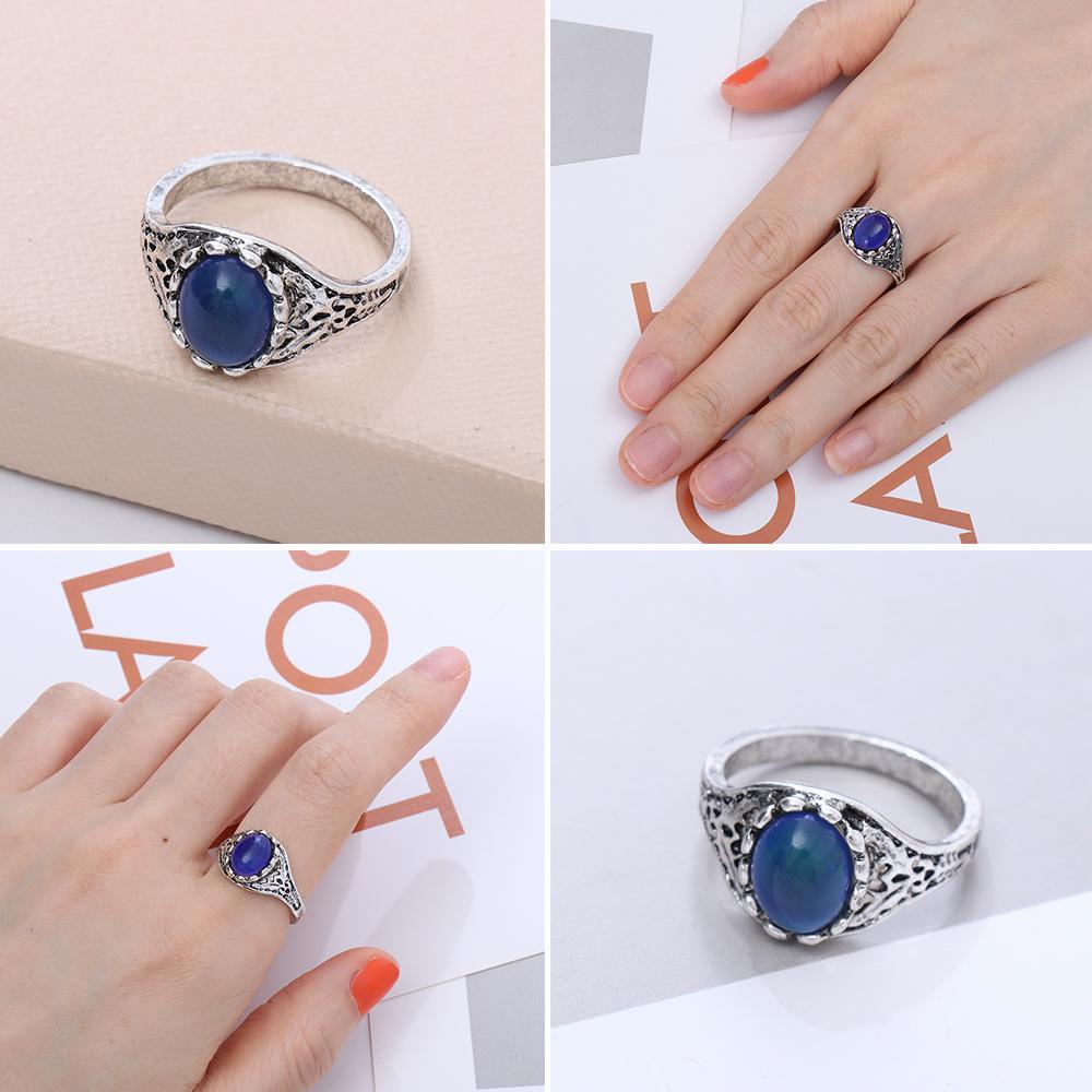 Preva Mood Ring Hadiah Kreatif Perhiasan Fashion Baru Kontrol Suhu