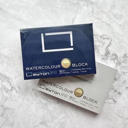 

Leyton Watercolor Block Cold/Hot Press 18X12.5Cm 300Gsm 100% Cotton