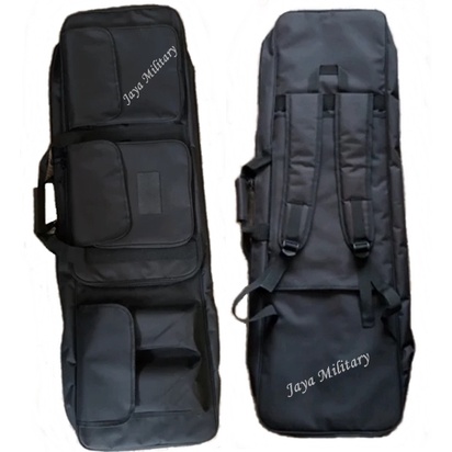 Gunbag 95 cm/ Airsoft /Tas Senjata 2 Unit Kompartemen 1smg V2/ Tas Senapan/Gunbag Hitam